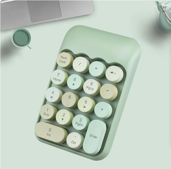 Retro-Farbe 2,4G Kabinett Mini-Tastatur für Finanzen