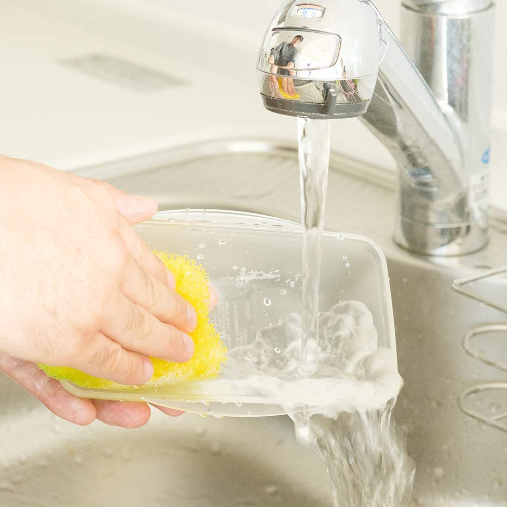 Komori Resin Bento Premium Easy To Microwave and Dishwasher KLBTL5 Box, 500ml, Dome, Clean, Safe, White,