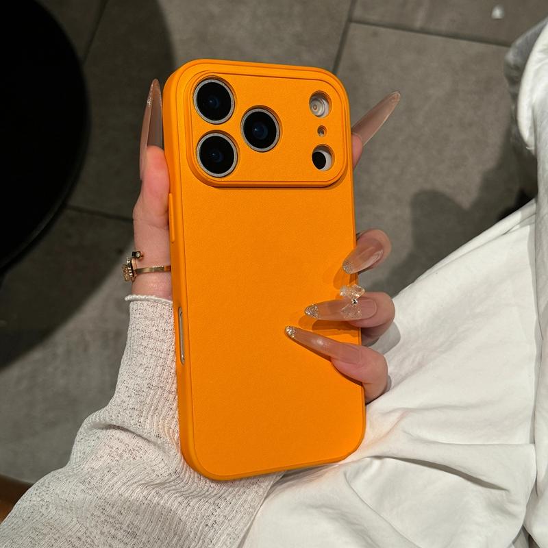 Luxury Matte Cortex Plain Phone Case For For Iphone 11 12 13 14 15 16 17 Pro Max Plus Air Shockproof Bumper Back Cases Cover