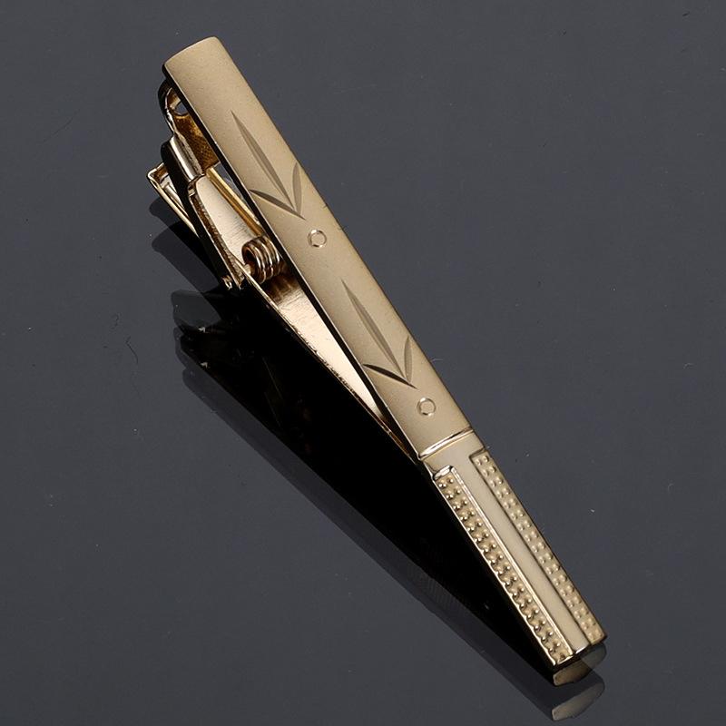 Men Metal Simple Necktie Buckle Gold Color Tie Bar Clasp Clip Clamp Ties Pin For Business Clasps  Wedding Jewelry