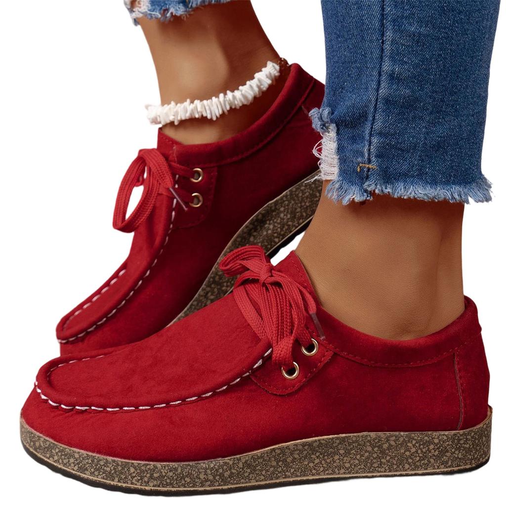Women's Fashion Casual Plus-Size Lace-Up Low-Top Shoes
