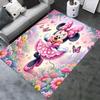 1pcOffice Carpet, Desk Mat, Gift for Home Decor, Minnie Mouse Inspired Floral Design, Soft and Comfortable Rug for Under Chairs