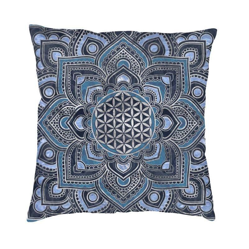 

Цветок Жизни Винтаж Геометрическая Наволочка 40x40 см Домашняя Декоративная Мода Мандала Подушка Украшение Салона Квадратная Наволочка 40x40cm 16x16in