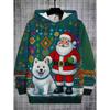 Child Sweatshirt Christmas Hoodie Cartoon Kawaii Santa Claus Print Sweatshirt for Girls Funny Holiday Party Clothes for Children