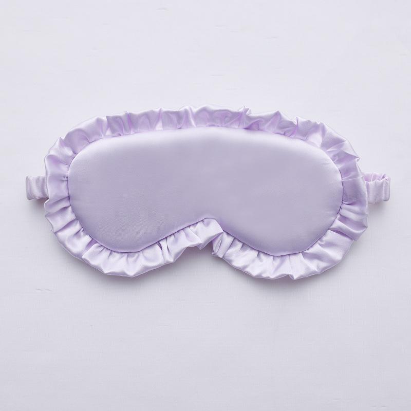Silk Ruffle Sleep Eye Mask Eye Protection Travel Soft Sleeping Shading Eye Covers Multicolor Eye Patches For Woman Man