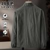 JEEP SPIRIT Men's Autumn Winter Casual Water-Resistant Windproof Stand Collar Jacket