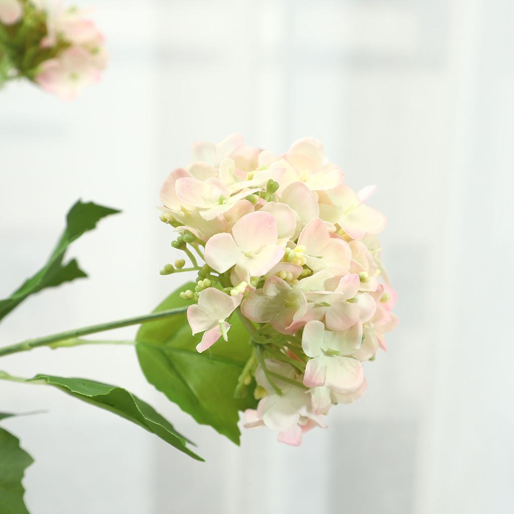 Wood hydrangea artificial flower hotel window home living room dining table decoration fake flower