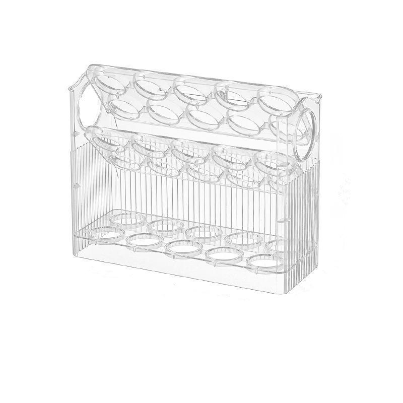 3-Tier Egg Organizer for Refrigerator, PET Egg Storage for Refrigerator 30 Eggs Container for Kitchen Coutertop, Transparent