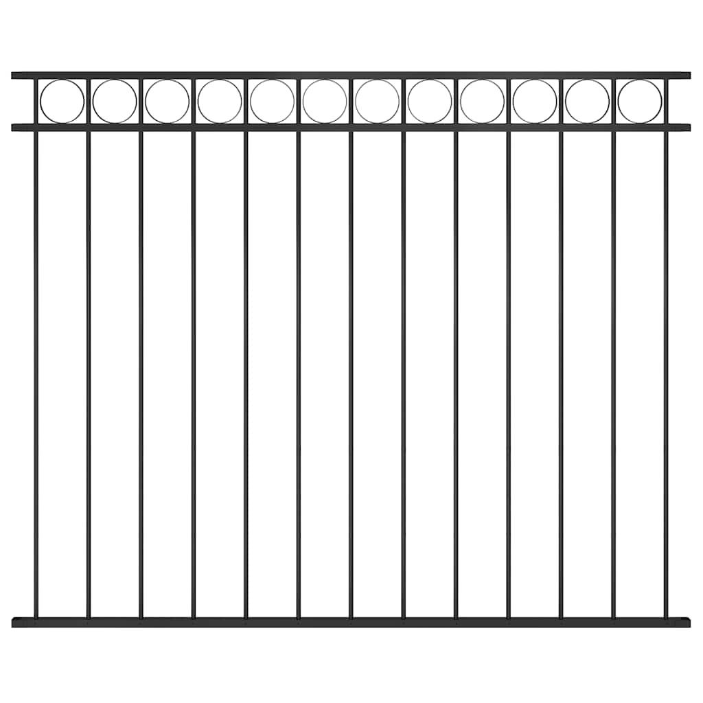 ASSEN Zaunpaneel Stahl 1,7 x 1,5 m Schwarz