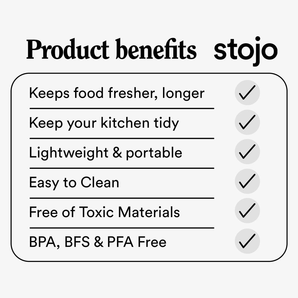 Stojo Collapsible Sandwich Box Reusable Travel Camping Food Storage Snack Box with Lid 24 Carnation - Pocket-Sized - Oz, (Pink)