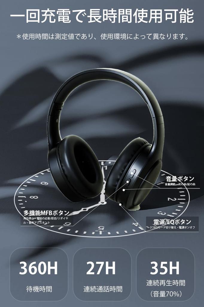 Headphones Bluetooth Wireless Headphones Compatible with Wired and Wireless Headphones Lightweight Foldable Up To 80 Hours of Continuous Playback 40mm