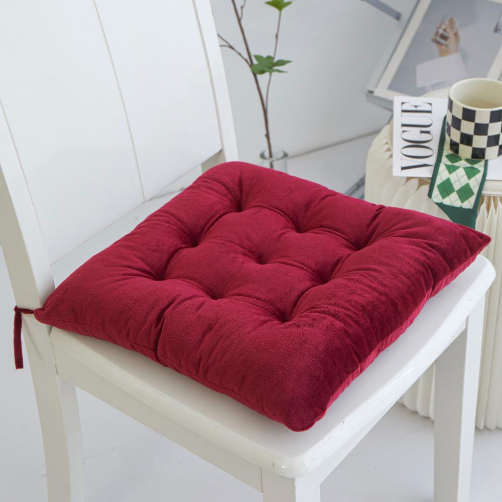 

Подушка для квадратного стула, однотонная, пушистая, толстая, эластичная, подушка для сиденья, современный домашний декор, подушка для улицы, моющаяся в машине, 40x40 см 40x40x7cm
