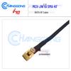 MCX Right Angle Male to SMA Female Square Flange Adapter Cable, RG174