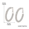 4cm AB Color Rhinestone Earrings: Sparkly C-Shaped Dangles - Versatile, Light Luxury Women's Fashion Accessory