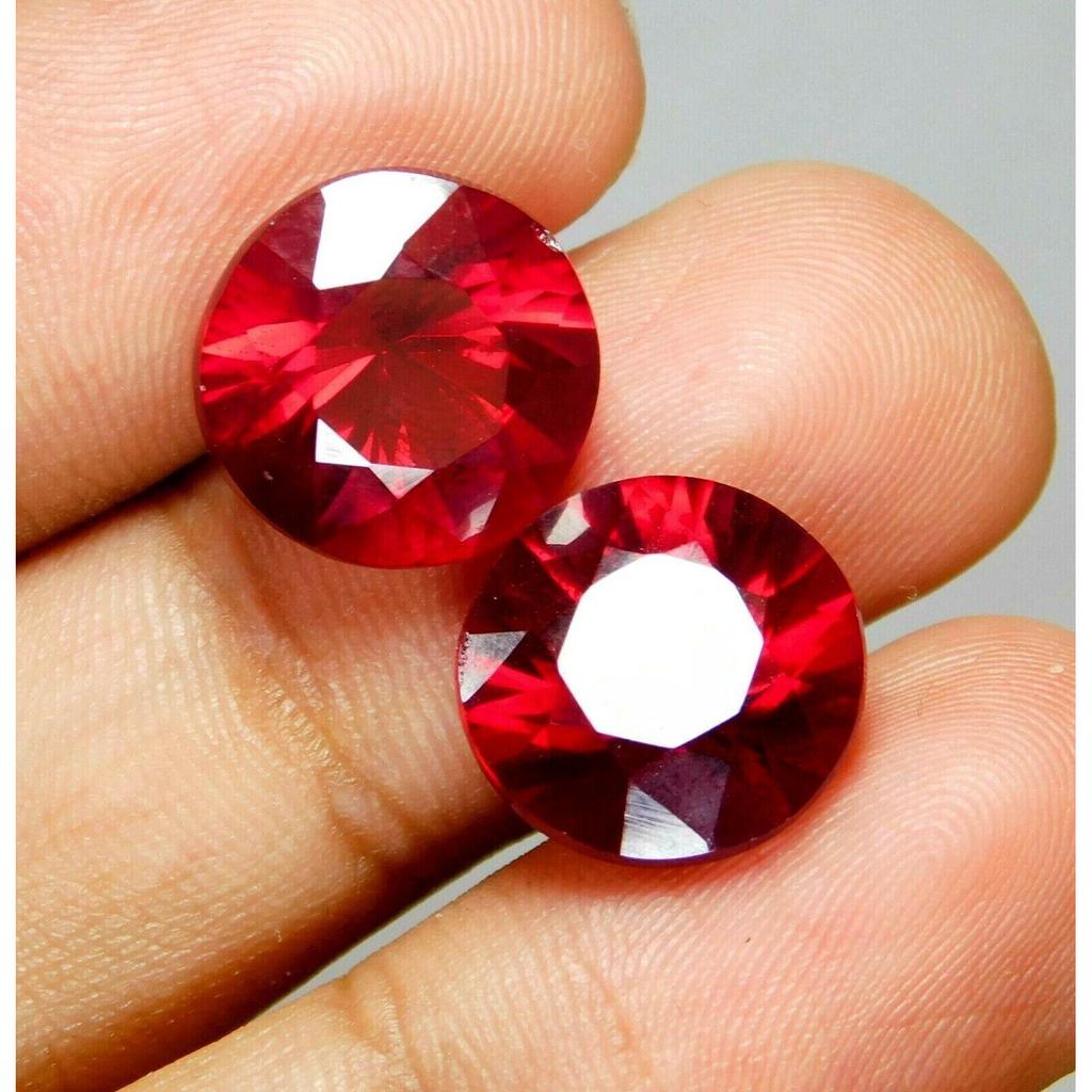 Natural Red Ruby Loose Gemstone 14.50 ct Round Cut Bloody for Jewelry Making and Gem Collections