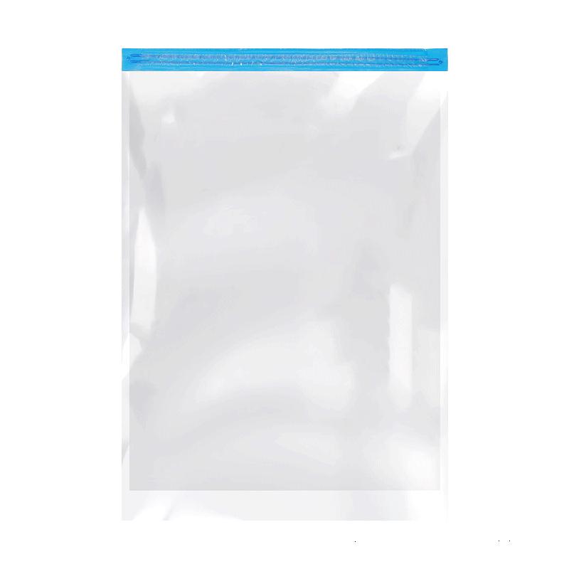 Large Transparent Blue Vacuum Compression Bag for Clothes & Quilts - Dustproof & Moistureproof