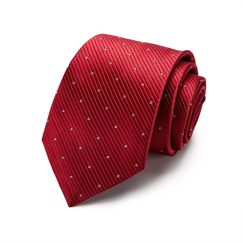 Tie Tie Polyester Silk Tie 8Cm Business Men'S Dress Wedding Studio Tie