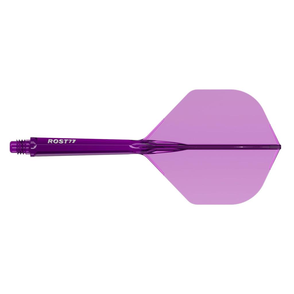 CUESOUL ROST 77 Transparent Integrated Flight Standard Set of 3 Clear Purple White Logo L Size (CS-77-XB7T-L)