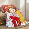 Cardcaptor Sakura Throw Lightweight 240g Flannel Blanket Soft Skin-friendly for Summer Cooling