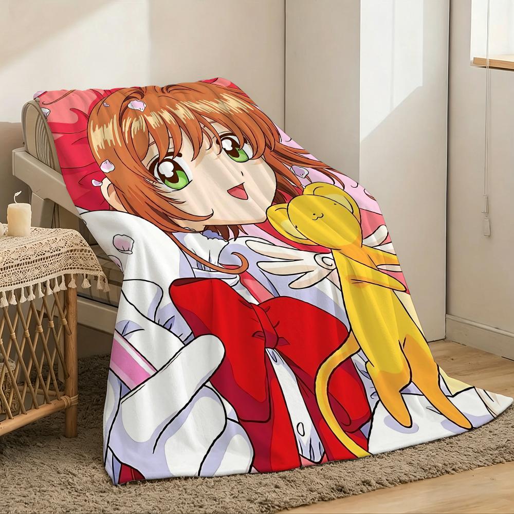 Cardcaptor Sakura Throw Lightweight 240g Flannel Blanket Soft Skin-friendly for Summer Cooling