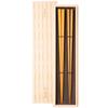 Shimizu Premium Natural Pair White Vermilion and Made In (Kyoto Meichiku) Couple's Chopsticks, Bamboo, Set, 24cm, Octagonal,