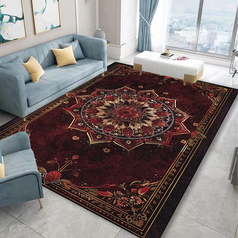 Vintage Persian Large Carpet for Living Room Decoration Carpets High-end Luxury Lounge Bedroom Rugs Non-slip Coffee Tables Mat