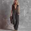 Retro Jumpsuit met Capuchon, V-hals en Rits voor Dames (Collectie 2026)
