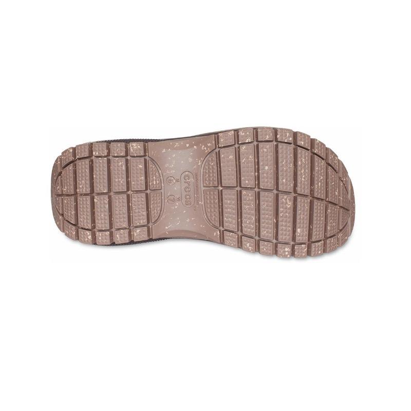 Crocs Classic Mega Crush Platform Outdoor Breathable Beach Sandals Unisex Latte 207989-2Q9