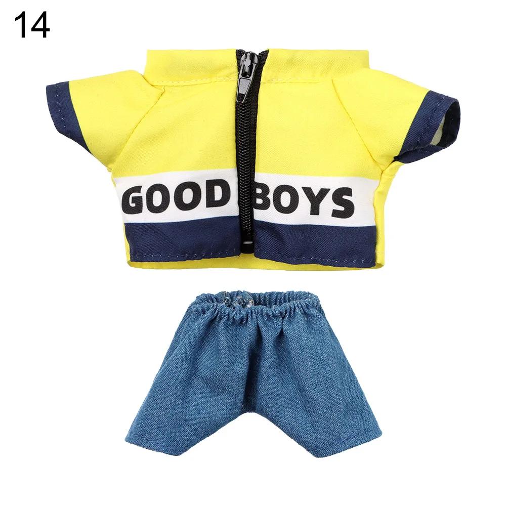 20cm Doll Clothes Miniature Hat Doll Jeans Shorts Outfits Overalls Handmade Jacket Pants For 1/12 BJD Dolls Accessories Kids Toy
