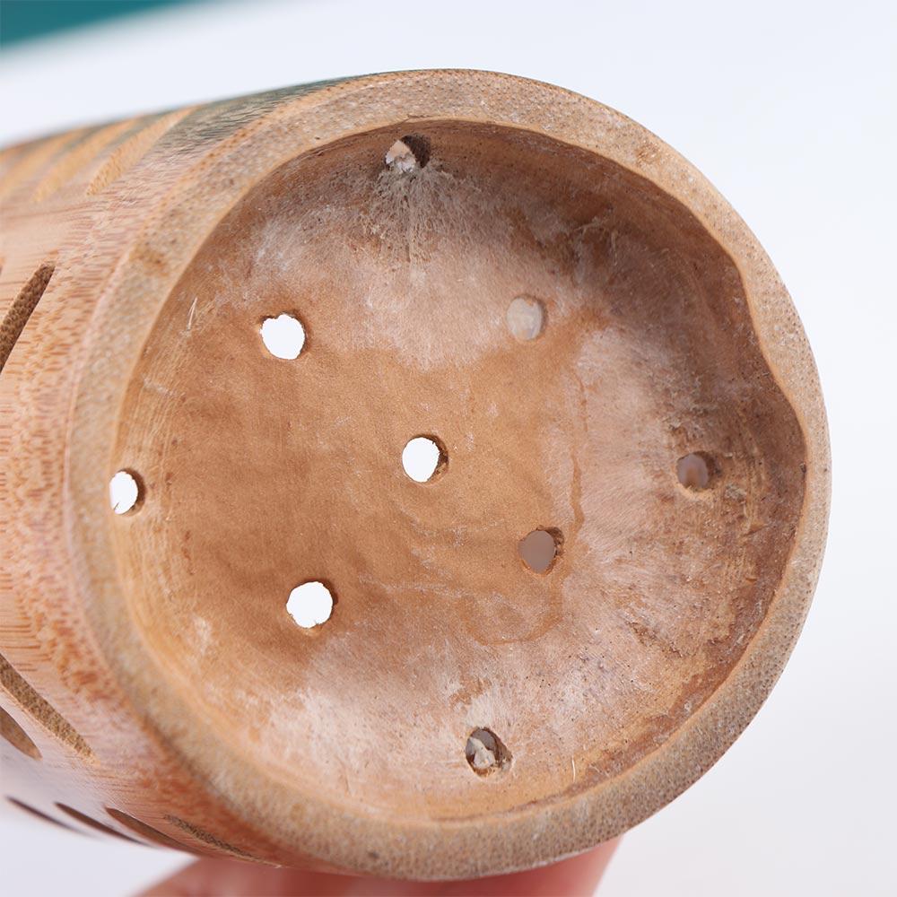 Bambusholz Make-up mit Drainage Zahnbürstenbecher Aufbewahrungsbecher für Zuhause Badezimmer Zahnbürstenhalter