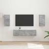 TV Cabinet Set 4 pcs Concrete Grey Particleboard