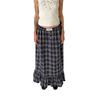 The Ragged Priest Womens/Ladies Checked Ruffle Hem Maxi Skirt