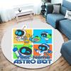 ASTRO BOT Custom Name Round Area Rug,Carpet Rug for Living Room Bedroom Sofa Playroom Decor,Non-slip Floor Mat