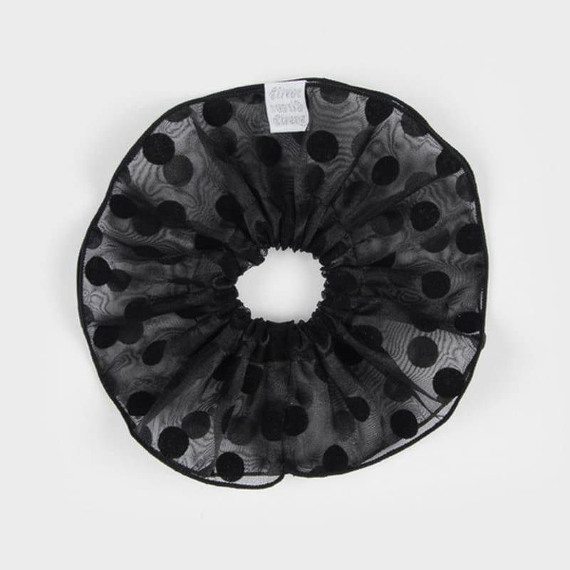 Eireve POLKA DOT ORGANZA SCRUNCHIE (BLACK)