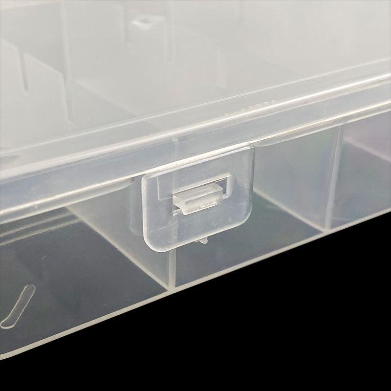 Factory Luya Box Fishing Tackle Box Double Buckle Transparent Six-Grid Bait Box Accessory Box Plastic Box