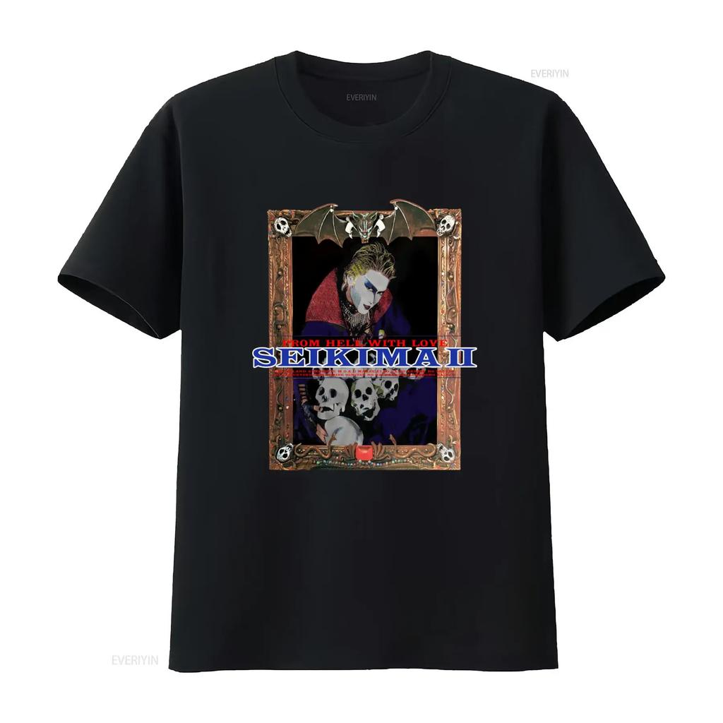 New Dtg dtf T shirt SEIKIMA From Hell With Love Gothic Rock Band Skull Design vintage Washed fashion Slightly graphic