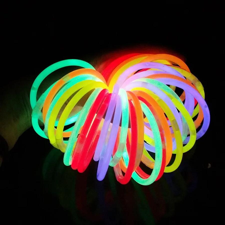 48/96pcs 20cm Glow Sticks Glow In the Dark Light Sticks Multicolor Neon Party Supplies for Birthday Camping Party Favors