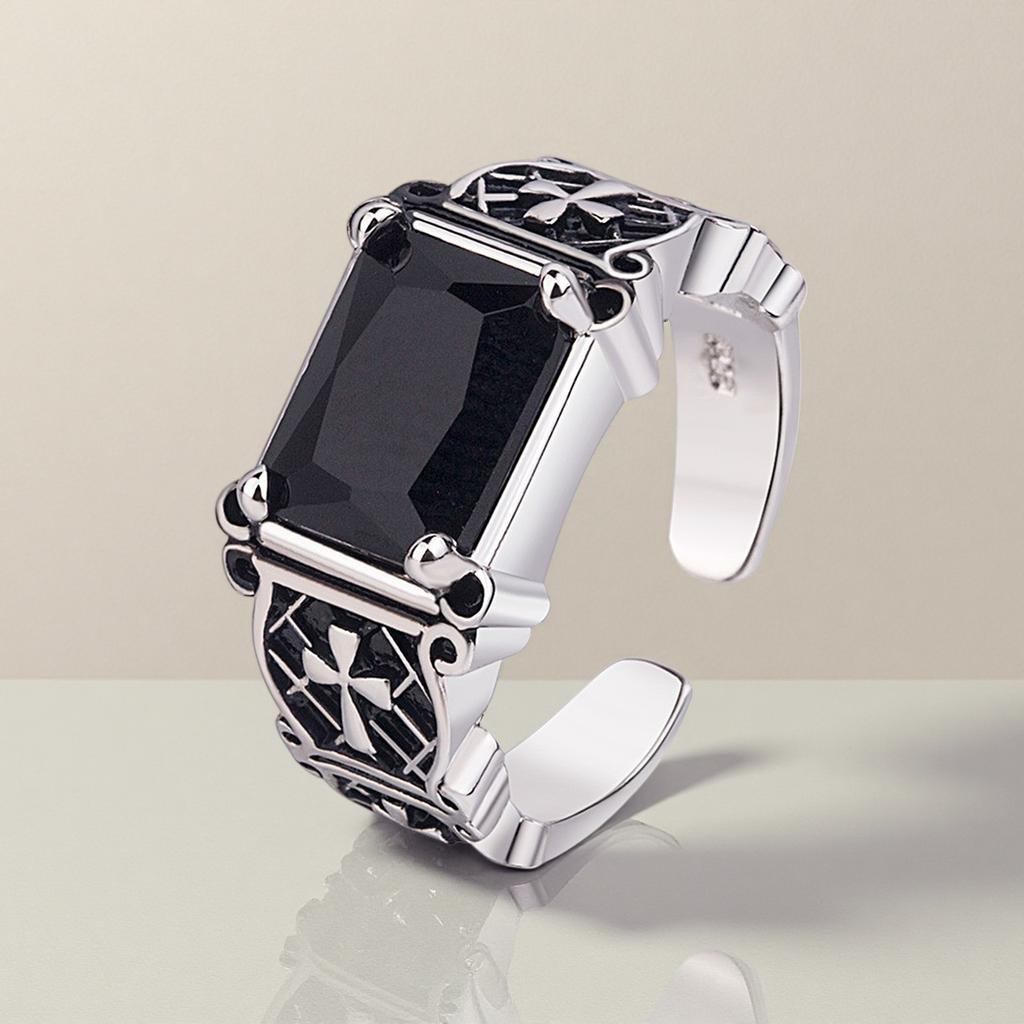 Copper Ring Classics Black Zircon For Man Women Wedding Engagement Jewelry Accessories Fashion High Quality Gift