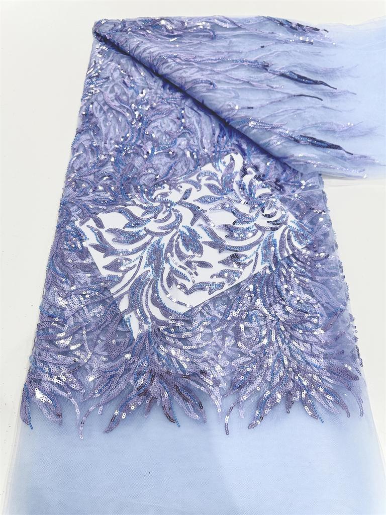 Wine Red African Beaded Lace Fabric Sequins Embroidery 2025 High Quality French Mesh Lace Fabrics for Women Designs Party Sewing