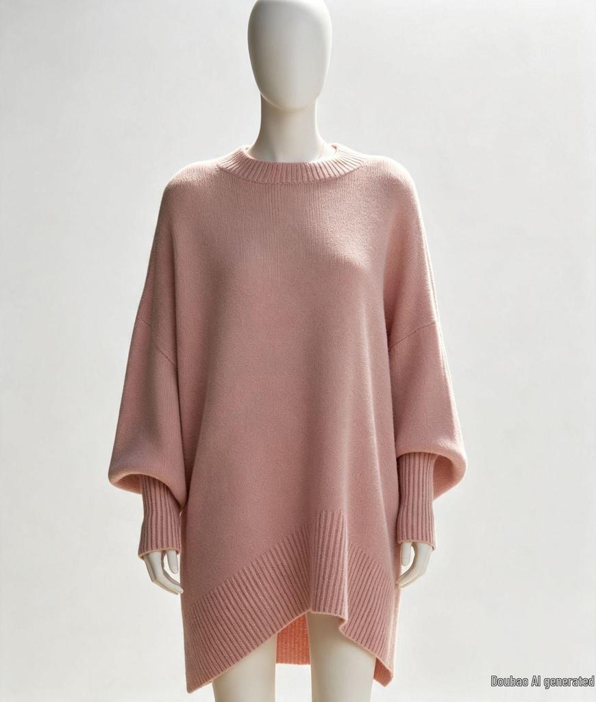 Women's 2025 European & American Autumn/Winter Round Neck Knit Pullover - Loose, Lazy Style, Solid Color
