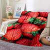 Cute Fruit Fleece Blanket Plush Soft Lightweight Cozy Sweet Fruits Flannel Throw Blanket for Couch Travel Bed Outdoor Camping