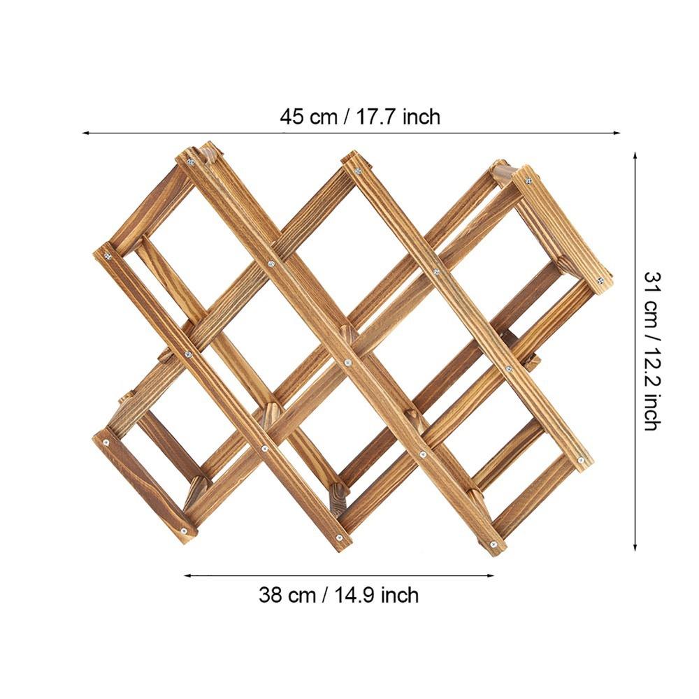 Wooden Foldable Wine Rack Foldable Wine Display Shelf Wine Rack Organizer Dining Room