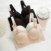 Women's Seamless Wireless Push Up Bra Anti Sagging Lift Side Support Wide Strap Comfort Half Cup Bra