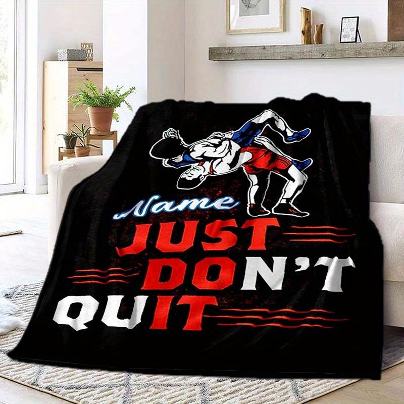Wrestling Match Customize Your Name Blanket Used For Chair Office Sofa Bed Camping Soft And Warm Giving Friends And Relatives Birthday Gifts