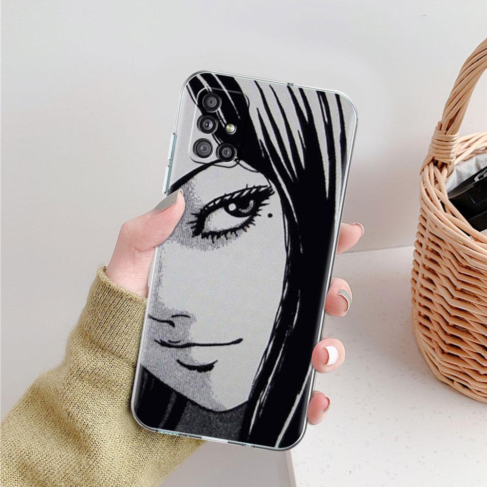 Soft Phone Case For Samsung Galaxy A51 A21s A71 A12 A31 A52 A41 A32 A02s A11 A72 A52 Clear Back Cover Funda Junji Ito Tomie Tees