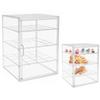 4 Tier Transparent Acrylic Bread Display Case Adjustable Detachable Bakery Cabinet for Different Size of Baked Goods