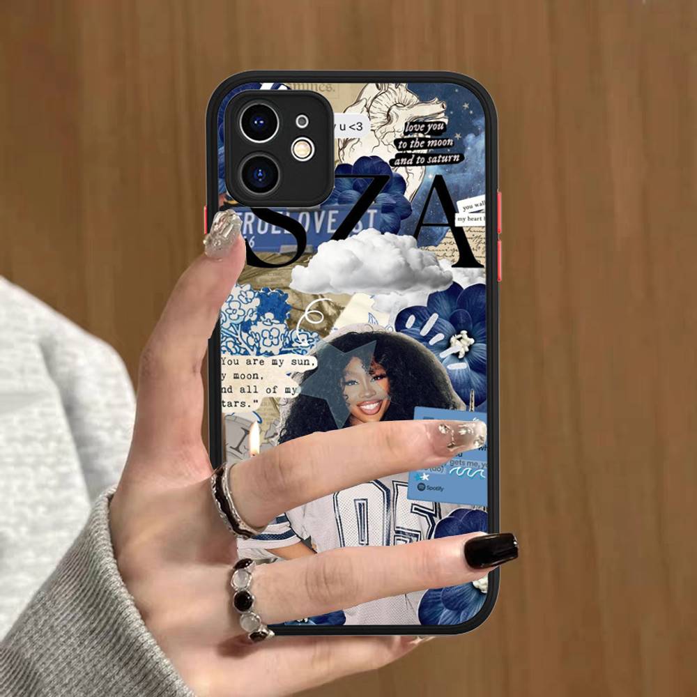 Popular Singer S-Sza Phone Case For IPhone 16 15 14 13 12 11 Pro Max Plus X XS MAX Black Matte Phone Fundas