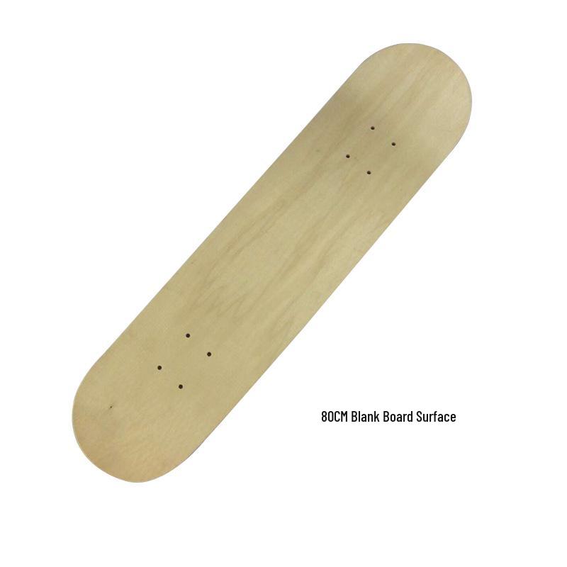 Solid Wood Kids Skateboard Deck - Double Kick DIY Graffiti Board for Art & Camping Table Accessories