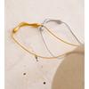 Yhpup Minimalist Stainless Steel Pendant Necklace 18K Gold PVD Plated Metal Individualistic Fashion Collar Jewelry Waterproof