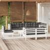 VidaXL Solid Pine Wood Garden Lounge Set 9 Pcs with Cushions Patio Furniture Outdoor Furniture Garden Furniture 3096521
